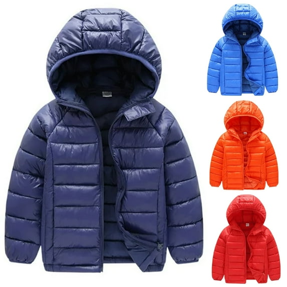 KYAIGUO Toddler Kids Hooded down Jackets for Boys and Girls Premium Lightweight down Puffer Jacket with Pockets,Zipper Coat for 6-12 Years Old