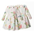 thumbnail image 1 of KYAIGUO 6M-6T Girl Autumn Floral Skirt Outfits Baby Soft Princess Tunic Dress Toddler Long Sleeve Cotton Princess Onesies Dress, 1 of 8