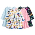 thumbnail image 1 of KYAIGUO 6M-6T Girls Spring Dress Longsleeve Floral Cotton Dress Fall Casual Prints Beach Dress for Baby Infant Toddler, 1 of 9