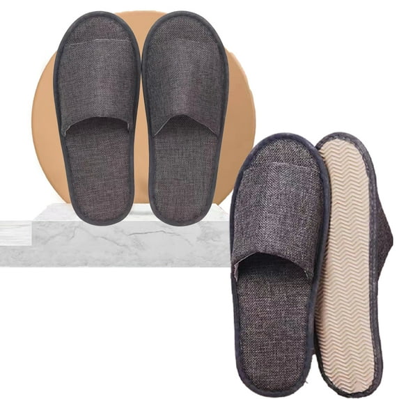 KYAIGUO 6PCS Spa Slippers, Disposable Womens Sandals Portable Open Toe Travel Slipper Non Slip Indoor Slippers for Adults Lightweight for Hotel Travel