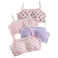 thumbnail image 1 of KYAIGUO 7-12T Kids Girls Trim Bralette Bra Rib Spaghetti Strpa Sleeping Bras for Teens, 1 of 8