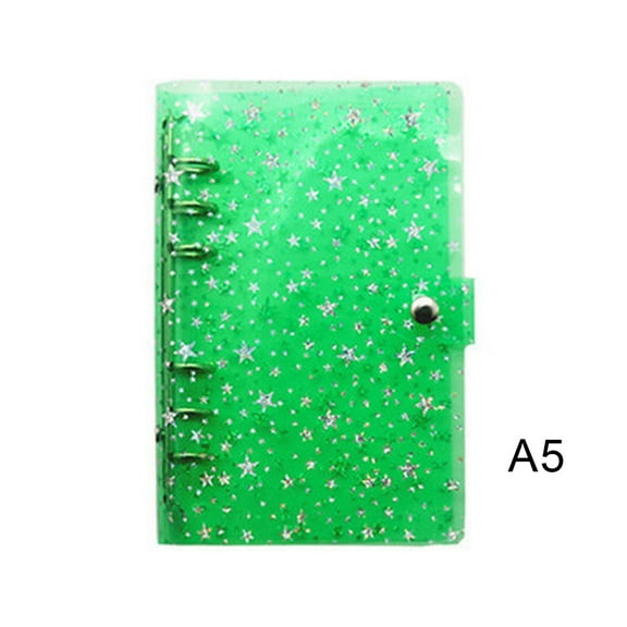 KYAIGUO A5 Binder Refillable Notebook Shell Clear Soft Pvc A5 6 Ring Binder Reusable Office Supplies for Home School