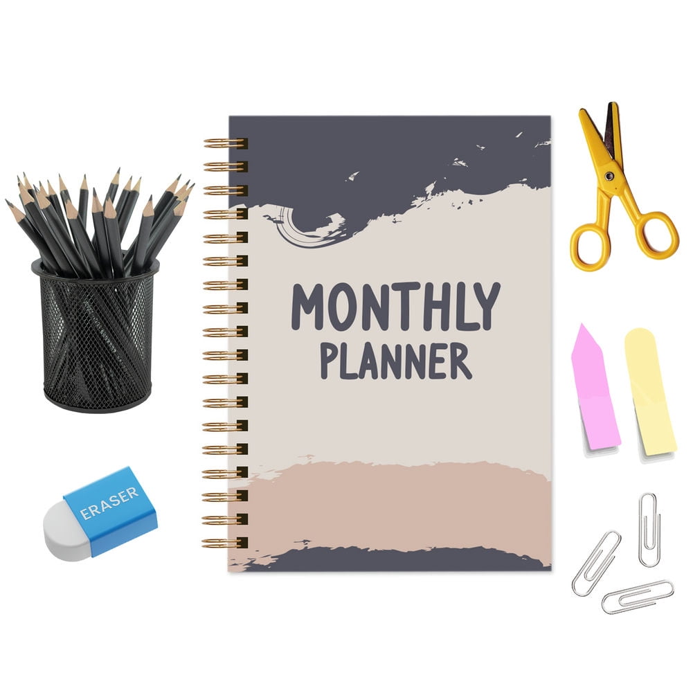KYAIGUO A5 Coil Daily Planner Weekly Planner Double Spiral Circle Process, Easy to Turn the Page, Can Be 180 ° Flat, Easy to Write
