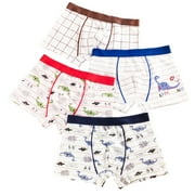 KYAIGUO Baby Boy Boxer Brief,Teen Underwear Multipacks 4 PCS Boys Thermal Underwear Set for Kids 3-18Y