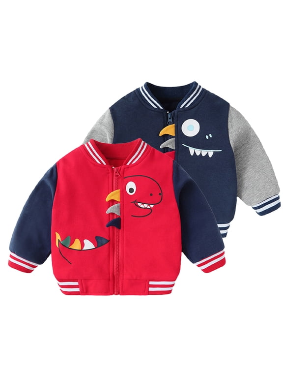 Infant Boys's Cardigan Jacket & Outerwear,Cozy Lightweight Dinosaur Zipper Jacket Casual Spring Fall Kids Clothes