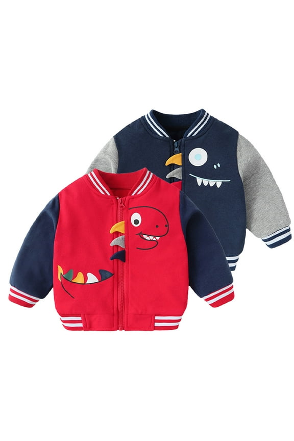 Infant Boys's Cardigan Jacket & Outerwear,Cozy Lightweight Dinosaur Zipper Jacket Casual Spring Fall Kids Clothes