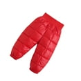 thumbnail image 1 of KYAIGUO Baby Boys Girls Winter Snow Pants 9M-6Y Infant Warm High Waisted Windproof Trousers Toddler Lightweight Puffer Down Pants, 1 of 7