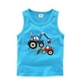 thumbnail image 1 of KYAIGUO Baby Boys Summer Vest Shirt Top,Kids Toddler Sleeveless Digger Print Vest Undershirt for 1-8 Years Old, 1 of 6