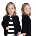 thumbnail image 1 of KYAIGUO Baby Girls 100% Cotton Sweater Kids Cardigan Sweater Toddler Boys Button up Solid Color Knit Uniform for 12M-7Y, 1 of 9