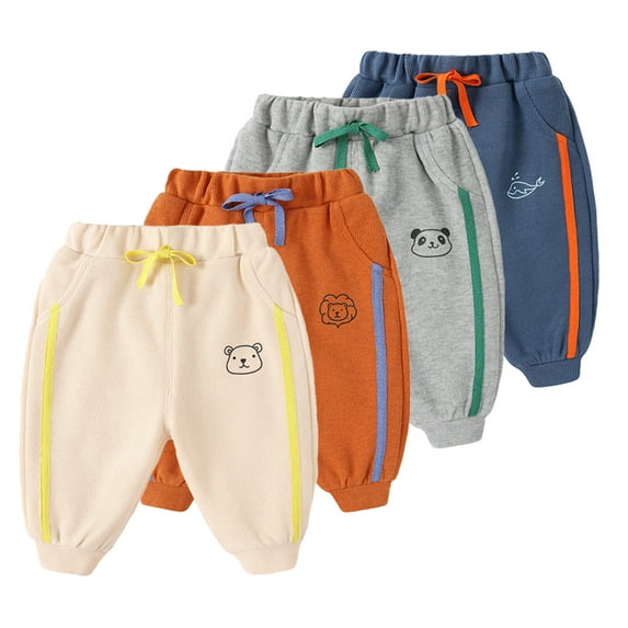 KYAIGUO Baby Girls Boys' Sweeatpants,Cozy Cotton Pants for Infant,Baby Side Color Stripe Jogger Pants for Fall & Winter