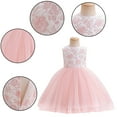 thumbnail image 1 of KYAIGUO Baby Girls' Princess Tulle Dress Embroidery Flower Girl Sleeveless Dresses Wedding Bridesmaid Birthday Party Gown 6M-12Y, 1 of 8