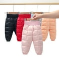 thumbnail image 1 of KYAIGUO Baby Boys Girls Winter Snow Pants 9M-6Y Infant Warm High Waisted Windproof Trousers Toddler Lightweight Puffer Down Pants, 1 of 8