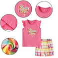 thumbnail image 1 of KYAIGUO Baby Girls Sleeveless Vest Tops + Shorts 2PCS Outfits Summer Knitted Vest Set for Kids Toddler 2-8T, 1 of 9
