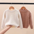 thumbnail image 1 of KYAIGUO Baby Kids Pullover Sweater Coat Boys Girls Fall & Winte 3-8Y Round Neck Sweater Long Sleeve Solid Color Thickened Sweater Infant Pullover Soft Sweater Toddler Outerwear, 1 of 8