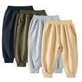 thumbnail image 1 of KYAIGUO Baby Toddler Cotton Active Jogger Sweatpants for Boys ,Casual Athletic Solid Pocket Pull on Pants 1-7T Casual Sport Jogger Pants, Multipacks, 1 of 7