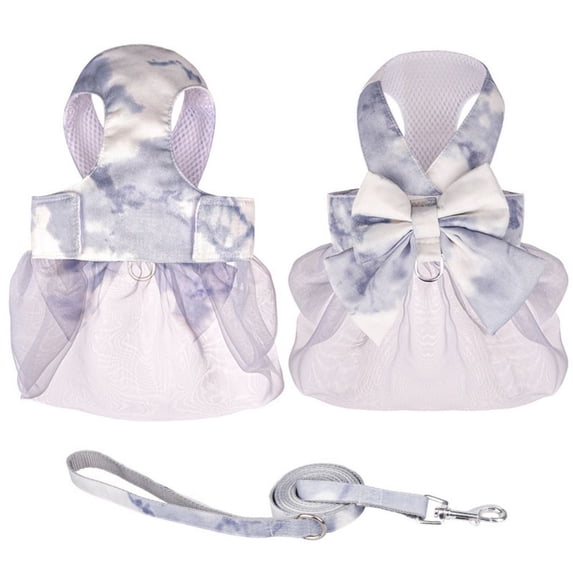 KYAIGUO Bow Tie Cat Harness Pet Harness Cat Harness and Leash Set Made of Polyester Material, Comfortable and Breathable Suitable for Small and Medium-Sized Pets