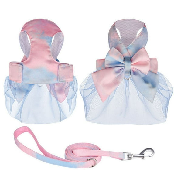 KYAIGUO Bow Tie Cat Harness Pet Harness Cat Harness and Leash Set Made of Polyester Material, Comfortable and Breathable Suitable for Small and Medium-Sized Pets