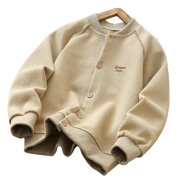 KYAIGUO Boys Casual Jacket Outwear for Kids Teen,Toddler Spring Fall Coats Short Long Sleeve Jacket Button Bomber Baseball Jacket,Sizes 3-15 Years