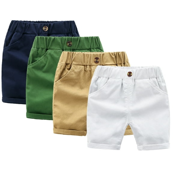 KYAIGUO Boys Cotton Five Point Pants for Baby Kids Summer Comfortable Middle Pants Toddler Boys Casual Fashion Fifth Pants for 2-7 Years