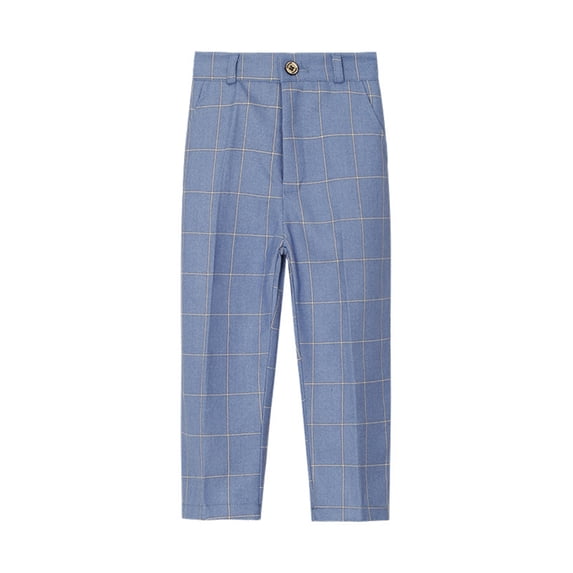 KYAIGUO Boys' Flat Front Dress Pants Side & Back Pockets Spring Lightweight Boys' Uniform Chino Pants Sized 1-14T
