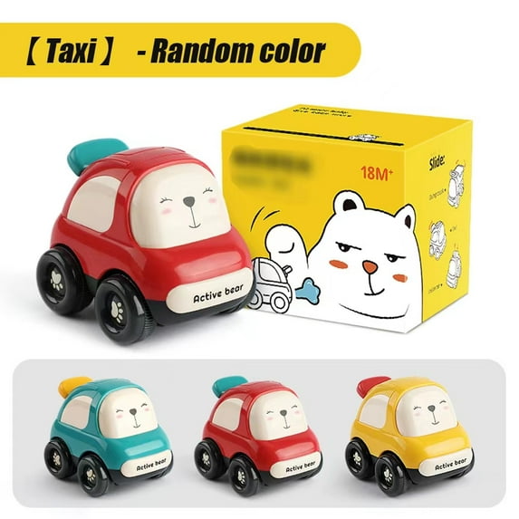 KYAIGUO Boys Girls Cartoon Toy Inertia Car, Two-Way Inertia Car, Anti-Fall and Anti-Wear (Color Random)