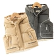 thumbnail image 1 of KYAIGUO Boys Girls Winter Cotton Winter Thick Warm Sleeveless Jacket Outerwear Hooded Cotton Waistcoat Coats for Kids Toddler Baby 1-6T, 1 of 8