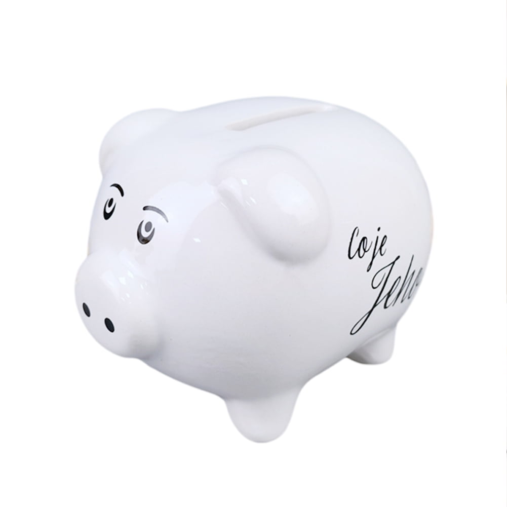 KYAIGUO Ceramic Pig Piggy Bank for Kids, Saving Money Bank for Kids