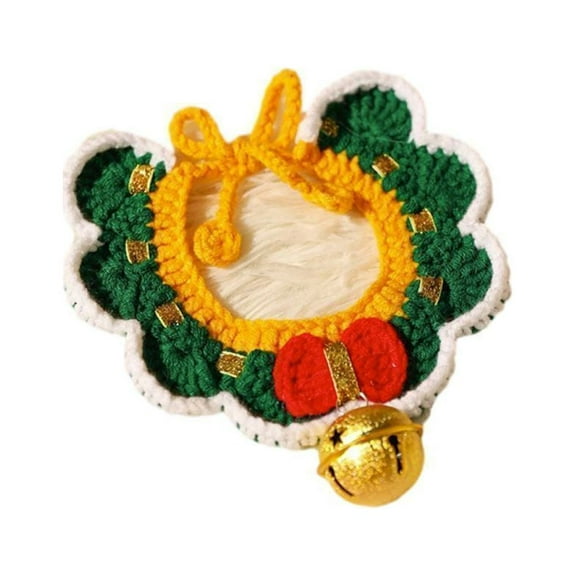 KYAIGUO Christmas Cat Collar Cute Pattern with Small Bells Girl Boy Kitten Safety Collar Cat Holiday Collar with Bells and Christmas Elements