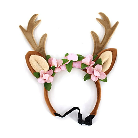 KYAIGUO Christmas Reindeer Dog Hair Accessories, Puppy Christmas Antler Headdress, Holiday Pet Costume Accessories