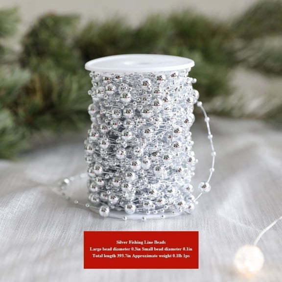 KYAIGUO Christmas Tree Beads Artificial Pearls Beads Christmas Tree Beads Roll for DIY Craft Decorating Christmas Decor