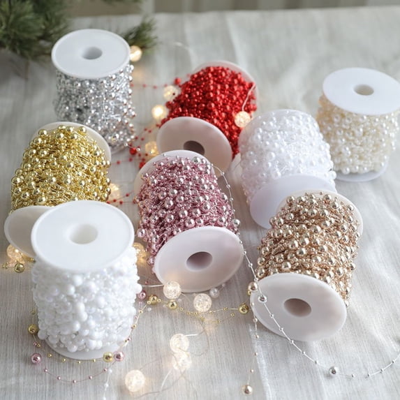 KYAIGUO Christmas Wedding Tree Ornaments Artificial Beads Garland Christmas Wreath Decoration Table Centerpiece Ornaments