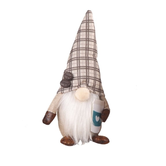 KYAIGUO Coffee Gnomes Plush,Home Office Decor,Home Decorations for Coffee Bar Farmhouse Kitchen 9.06x3.15in Coffee Table Coffee Bar Gnomes Decorations Handmade Elf Dwarf