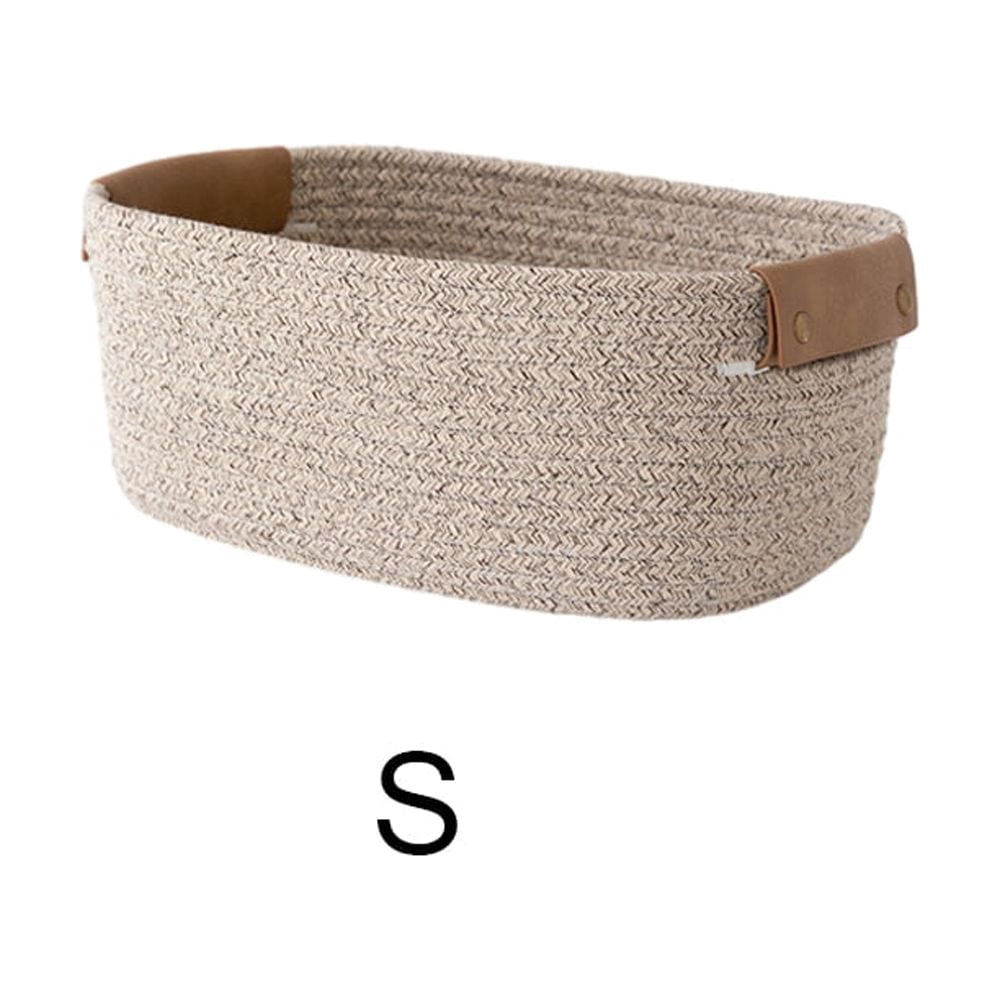 KYAIGUO Cotton Rope Woven Basket Storage Organizer Cute Woven Basket ...