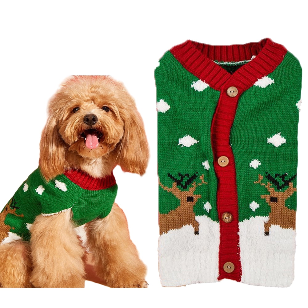 KYAIGUO Dog Christmas Sweaters Puppy Cold Weather Clothes Winter Warm