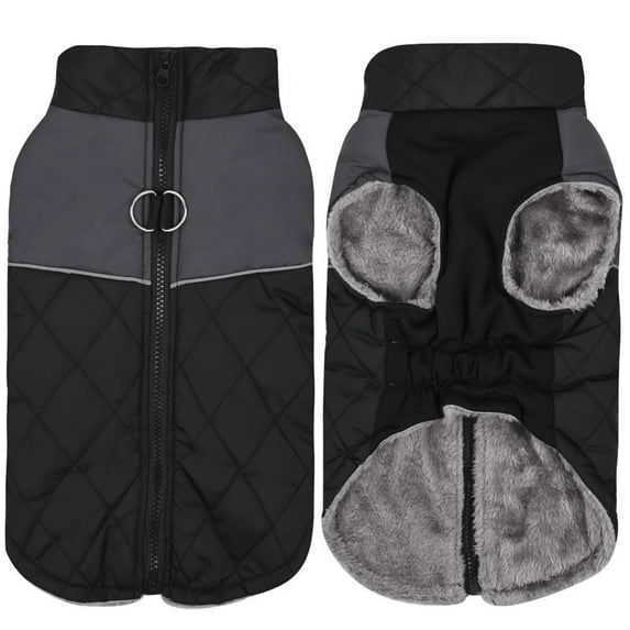 KYAIGUO Dog Coat Outfits Winter Warm Arctic Fleece Waterproof Reflective Dog Clothes for Outdoor Walking