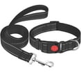 thumbnail image 1 of KYAIGUO Dog Collar and Leash Set Reflective Dog Collar Adjustable Nylon Collars for Small Medium Large Dogs(Black), 1 of 5