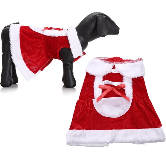 KYAIGUO Dog Dress Fall Dog Clothes Puppy Clothes Dog Outfit for Small Dogs Cats Puppy Warm Girl Dog Sweater for Holiday Party Daily Wearing