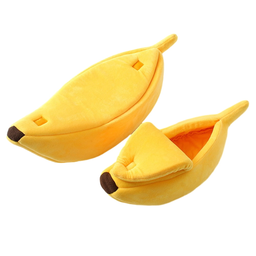 KYAIGUO Dog House Portable Cat House Cute Banana Shape Puppy House Indoor for Puppy Kitten and Other Small Animals