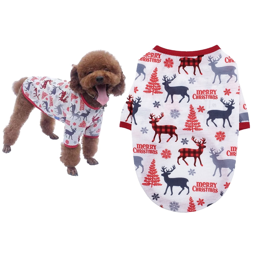 KYAIGUO Dog Pajamas Christmas Puppy Vest Comfortable and Breathable