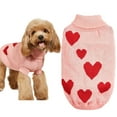 thumbnail image 1 of KYAIGUO Dog Sweater Valentine's Day Dog Sweaters Warm Soft Heart Shape Dog Christmas Sweater Dog Sweaters Clothes Pet Knitwear for Dog Cat Pet Costume, 1 of 8
