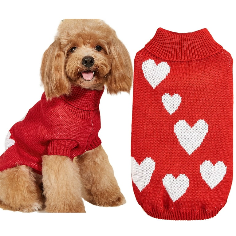 Valentine dog sale sweaters