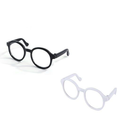 KYAIGUO Dogs Cats Glasses Costume Pet Dress up Clothes Pet Glasses Classic Funny Pet Accessories 2PCS 3.5inch(Black+white)
