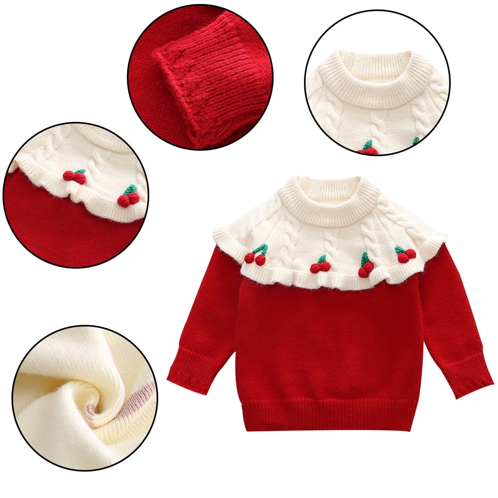 KYAIGUO Fall & Winter Sweater Baby Girl Pullover Sweater for 9M6Y Kids