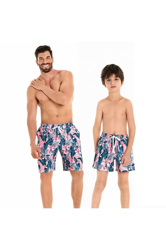 Father Son Matching Swim Trunks Family Matching Swimwear Daddy and Me Swim Set