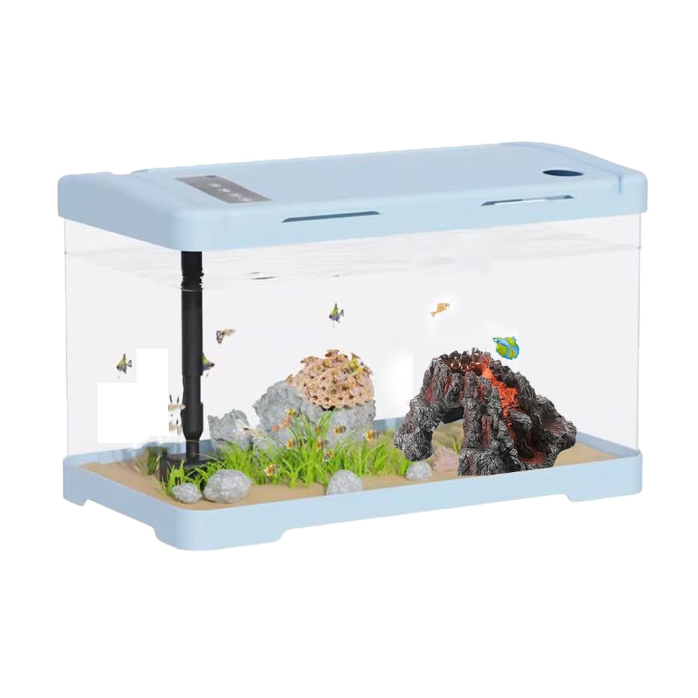 KYAIGUO Fish Tank Decor Stable Artificial Resin Volcano with Realistic ...