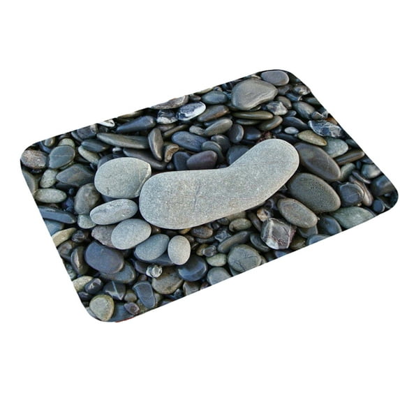 KYAIGUO Floor Mats Stone Patterned Flannel Mats Absorbent Rugs Washable & Quick Dry Bath Rugs for Bedroom Bath