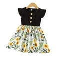thumbnail image 1 of KYAIGUO Girl's Casual Dresses Ruffle Short Sleeve Dress for Toddler Kids Fashion 3D Floral Printed Dresses for Infant 12 Months to 8 Years, 1 of 6