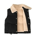 thumbnail image 1 of KYAIGUO 3-11Y Girls Boys Warm Sleeveless Vest Jacket Soft Fleece Lined Warm Jacket Plush Collar Soft and Cozy Suitable for Baby, 1 of 4