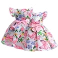 thumbnail image 1 of KYAIGUO Girls Princess Dress for Kids Toddler Baby Summer Flower Dress Party Dresses Performance Mesh Tulle A-Line Dress Floral Formal Dress Summer for 3-12Y, 1 of 7