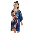 thumbnail image 1 of KYAIGUO Girls Silky Robes Pajamas for Kids Baby，Little Big Boys Silk Satin Night-Robe Print Summer Pj Youth Floral Printing Bathrobe Sleepwear Clothes ,Size 2-14T, 1 of 8